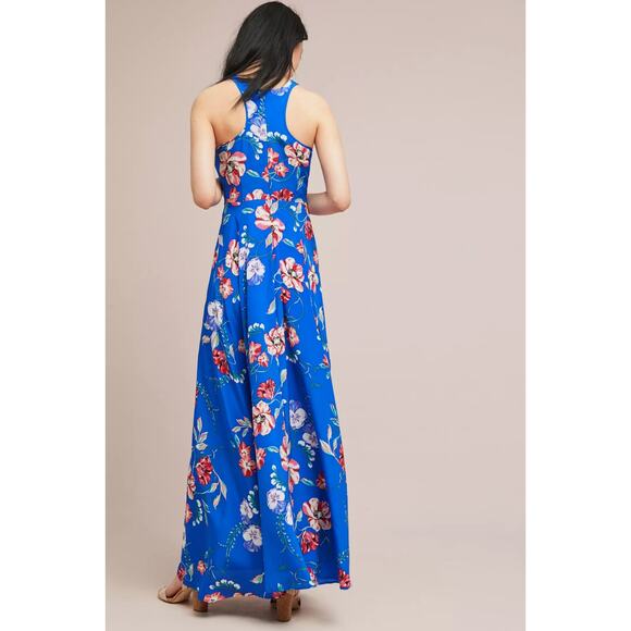 Yumi Kim Maxi Dress Sweet Escape Dream Silk Floral Boho Halter Boho Blue Size S - Picture 4 of 15